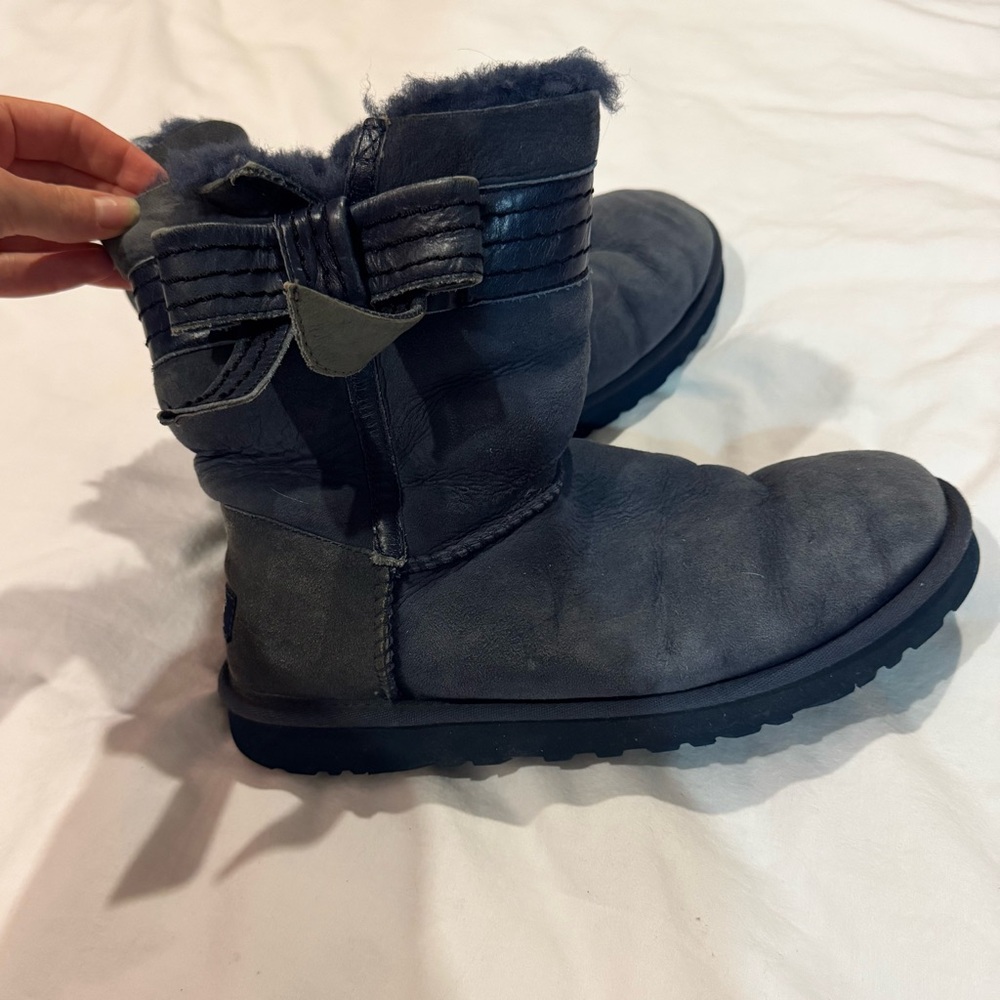 Ugg Navy Blue Bow Boots